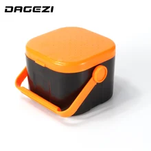 DAGEZI ABS два яруса из пластика червь земляной приманки приманка для карпа на рыбалку Снасти Коробка с зажимом рыболовные аксессуары