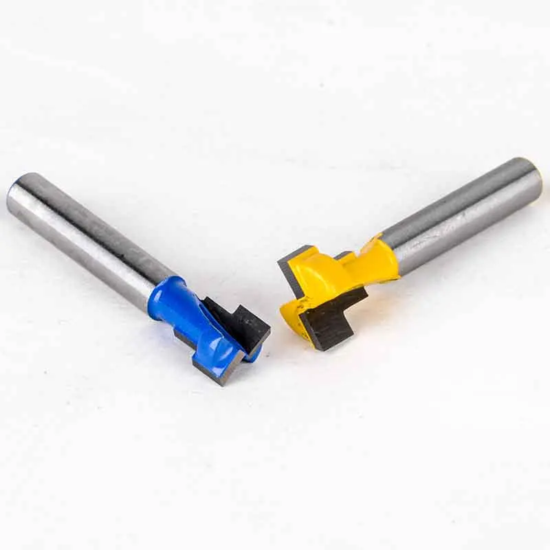 2pcs/set T Slot Milling Cutter Router Bit 1/4" Shank Keyhole