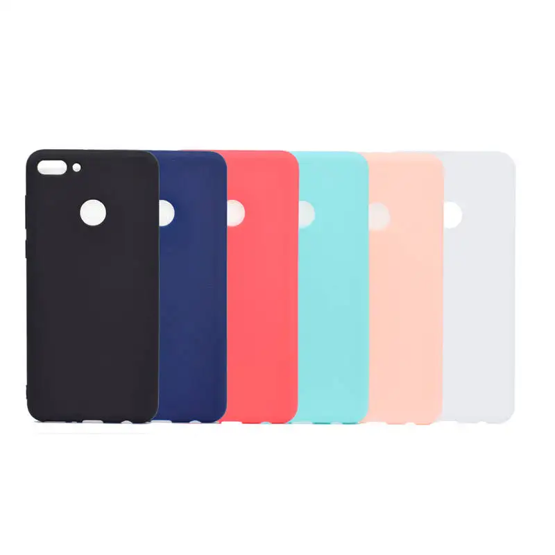 

Luxury Candy Solid Color Matte TPU Case for Huawei Y9 2018 Y9(2018) Silicone Soft Cover sFor Coque Huawei Y 9 Y9 2018 case