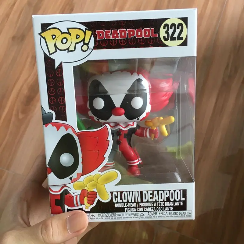 Funko pop Официальный Marvel: Paytime клоун Дэдпул Виниловая фигурка Коллекционная модель
