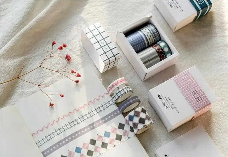 6 рулонов Васи набор маскировочной клейкой ленты Diy Скрапбукинг дневник декоративная клейкая лента наклейка бумага японские канцелярские принадлежности
