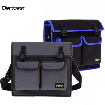 

Multifunctional Single Shoulder Bag Hardware Electrician Toolkit Tool Bag Waterproof Wear-Resistant Oxford Cloth 35x28x11.5cm