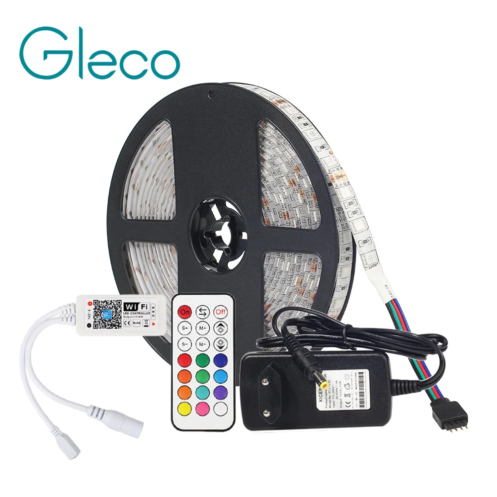 dc12v-led-strip-5050-rgb-rgbw-rgbww-with-wifi-controller-rf-remote-12v-power-supply-adapter-app-control-flexible-strip-light