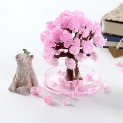 Забавная Новинка DIY Бумага Cherry Blossom дерево искусственная Магия Сакура Cherry Blossom Дети Развивающие игрушки подарки