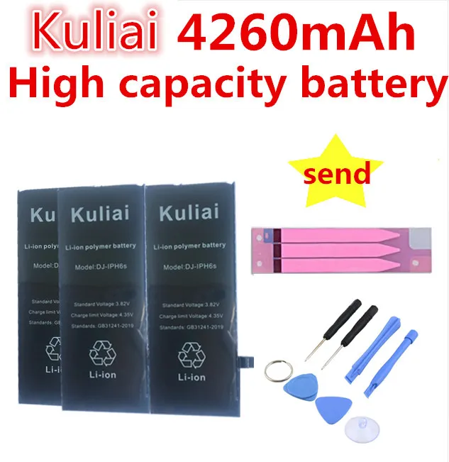 

4260mAh Polymer Batteries Replacement for Apple iPhone 6sp Battery for iPhone 6s 6p 7 7p Battery Gift Tools+Stickers