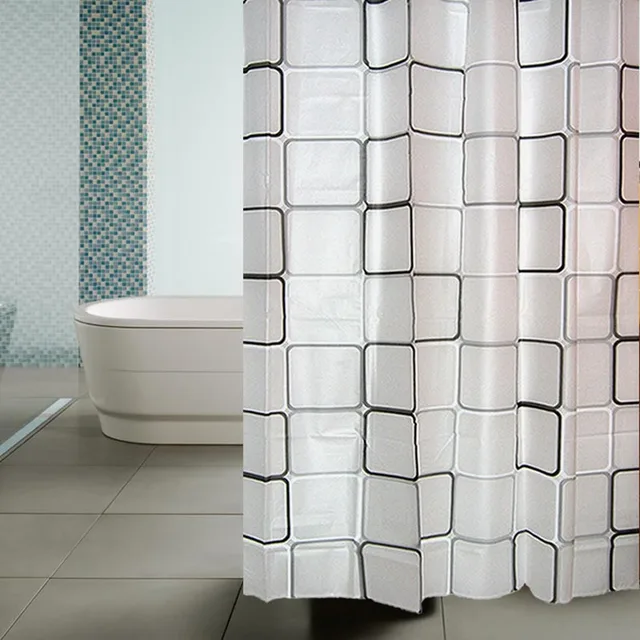 Bestseller Moderne Badkamer Douche Gordijnen White & Black Plaid ... Bestseller Moderne Badkamer Douche Gordijnen White & Black Plaid ...