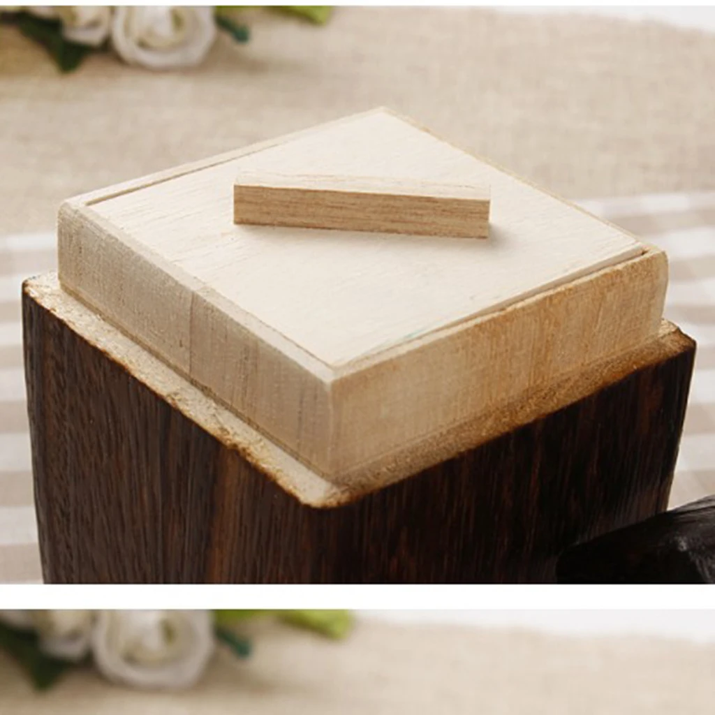 9pcs Square Wooden Tea Box Maccha Storage Box Canister Tea Jar Caddy Storage Box Case Handmade Organizer