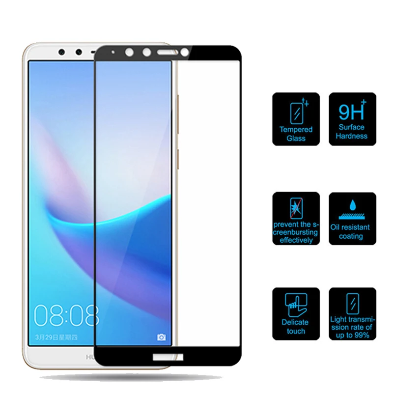 Закаленное стекло для Huawei Y5 Lite, полное покрытие, защитное стекло на Y 5 Y5 prime Y5lite 5lite Y9 Y92019, защита экрана