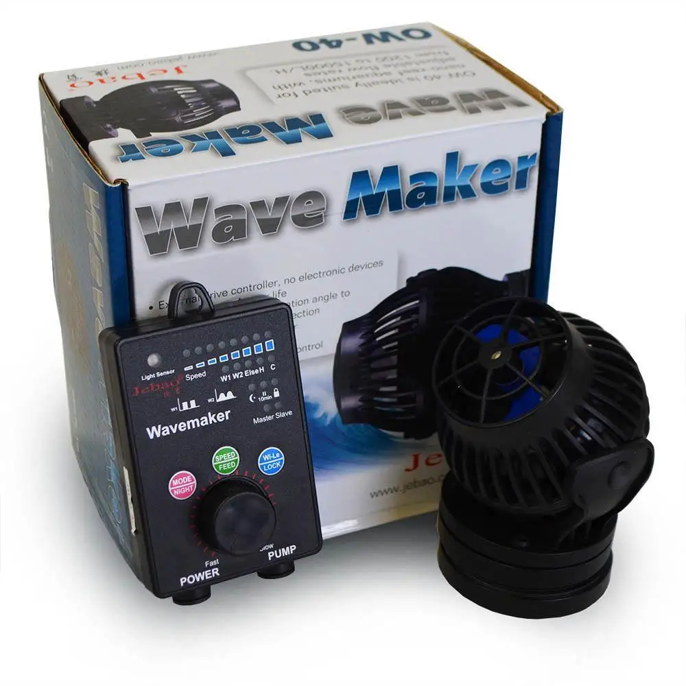 

JEBAO OW-40 Wireless Wave Maker with Controller for Marine Aquarium Coral Reef Propeller Pump Fish Tank Powerhead Magnet Mount