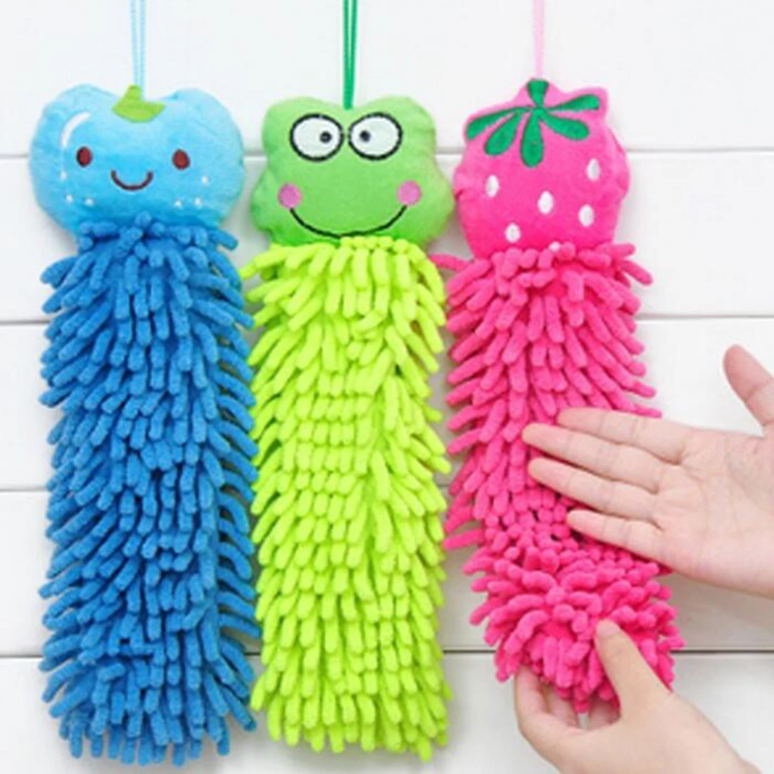 Cute Kitchen Towel Hanging Microfiber Soft Hand Towels Kids Enjoy Clean