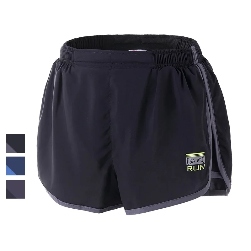 U 2in1 Running Shorts Men Professional Marathon Shorts Mesh Panel Quick