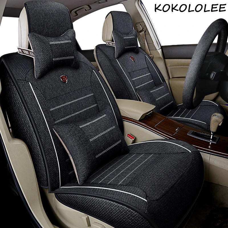 

kokololee Universal flax Car Seat covers for Renault all models kadjar fluence captur Captur Laguna Megane Latitude car styling