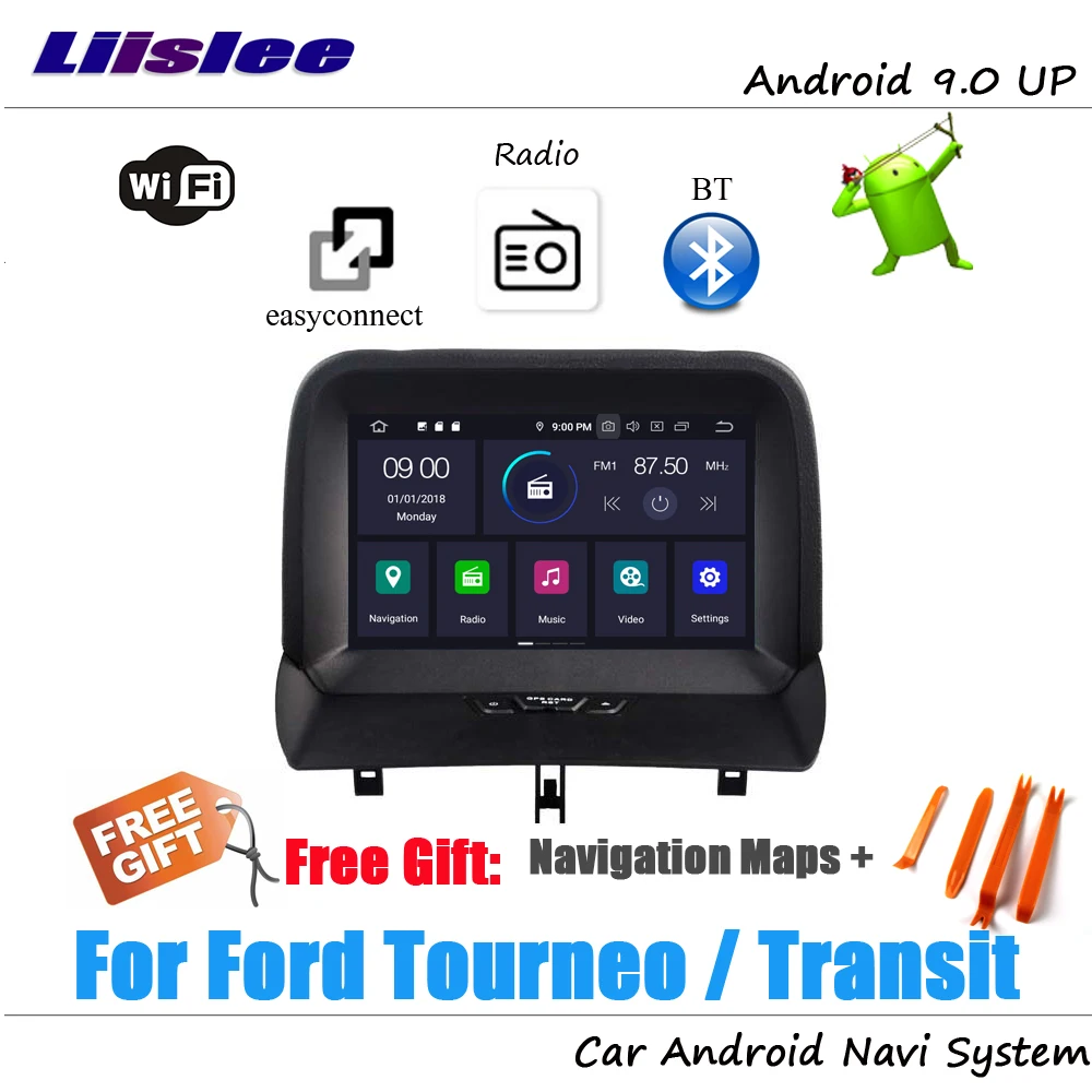

Liislee Android 9 4+32G For Ford Tourneo / Transit 2013~2018 Stereo Car Video Carplay GPS Navi Map Navigation System Multimedia