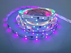 12 В в 5050 smd пиксель rgb светодио дный светодиодные полосы WS2818 цифровые полосы 30 светодио дный LED s светодио дный ТВ СВЕТОДИОДНЫЙ свет белый pcb