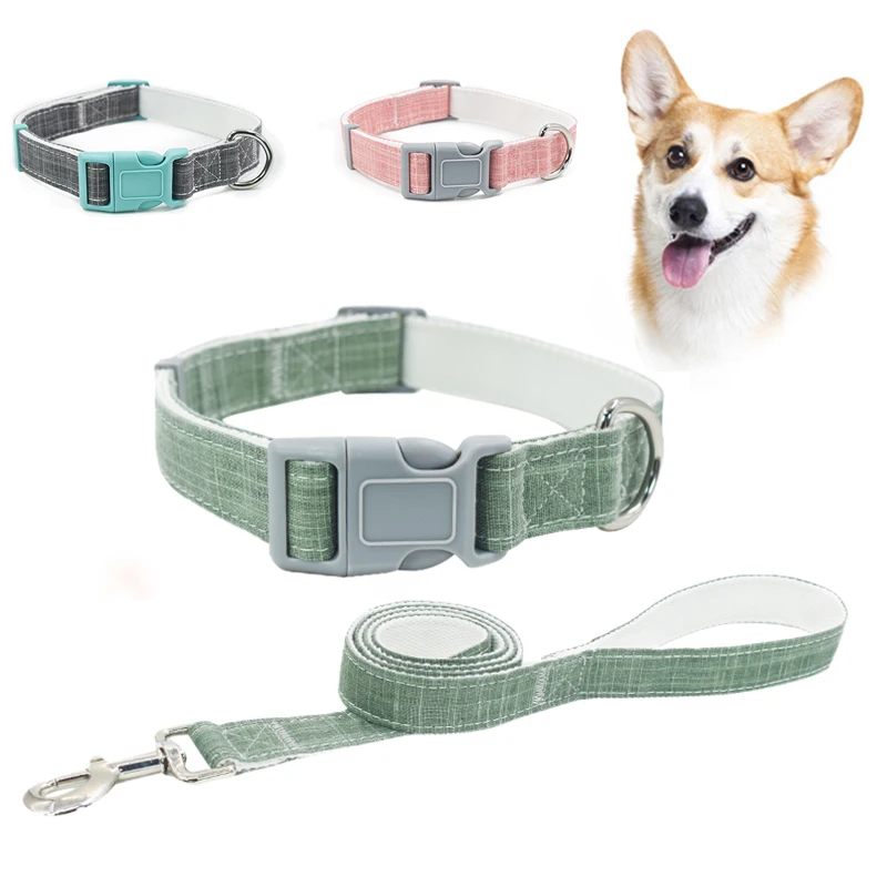 

Safety Bamboo Fiber Dog Collar and Leash Set for Dogs Accessories Small Medium Dog Chain Chihuahua Bulldog Leashes Pet Products