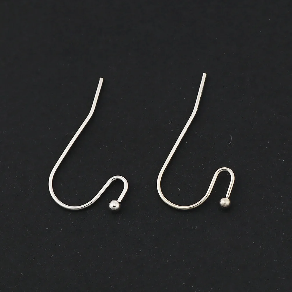 New Copper Ear Wire Hooks Earring Findings 18K Platinum Filled 21mm( 7/8&quot) x 11mm( 3/8&quot) Post/ Size: (21 gauge) 20 PCs | Украшения