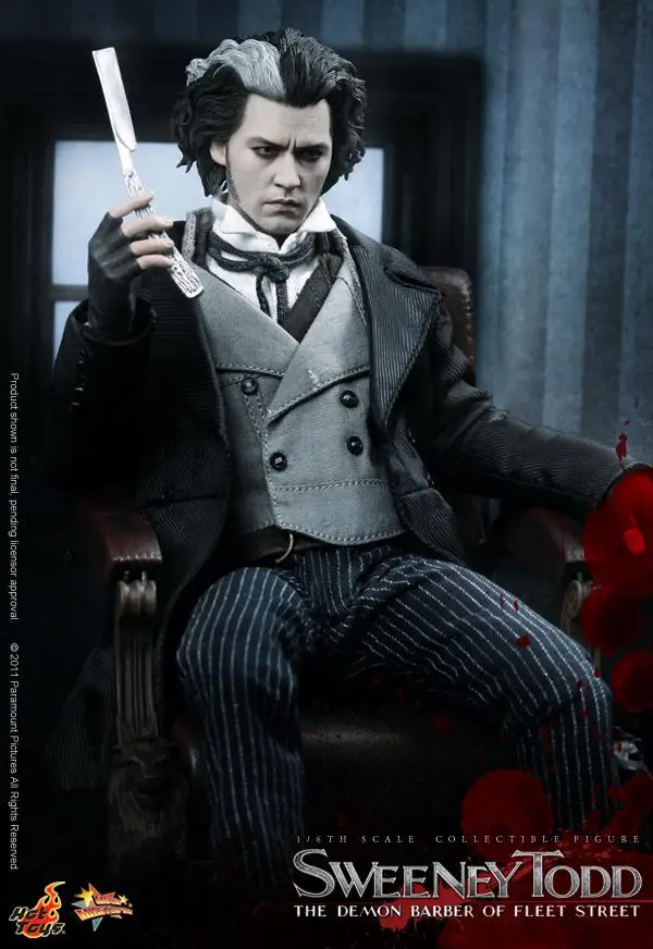HT Популярная игрушка MMS149 парикмахер свеней Тодд Johnny Depp коллекция фигурка новая