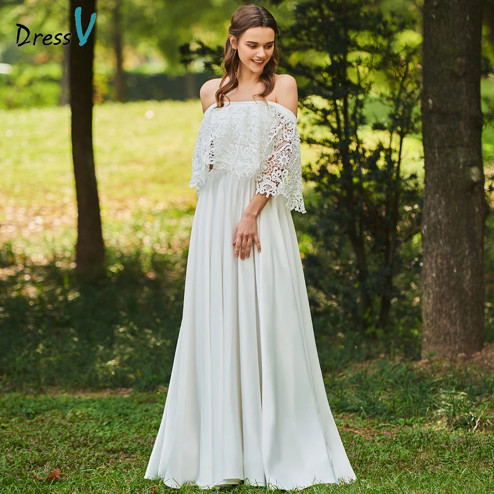 Buy Dressv ivory wedding dress off the shoulder a line