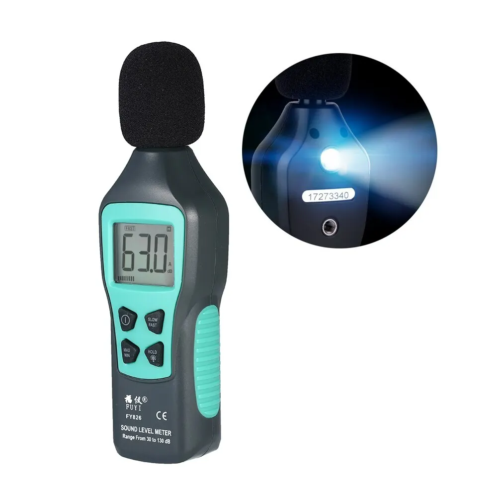 

Digital Sound Level Meter Decibel Meter Noise Monitoring Tester Automotive 30-130DB Measuring Instruments With Data Hold Mode