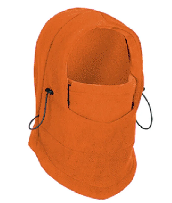 Женская Мужская Унисекс Тепловая Теплая 6 в 1 термальная Балаклава с капюшоном, уличная Лыжная маска для езды CS, зимняя Ветрозащитная маска для лица, шапка - Цвет: Orange
