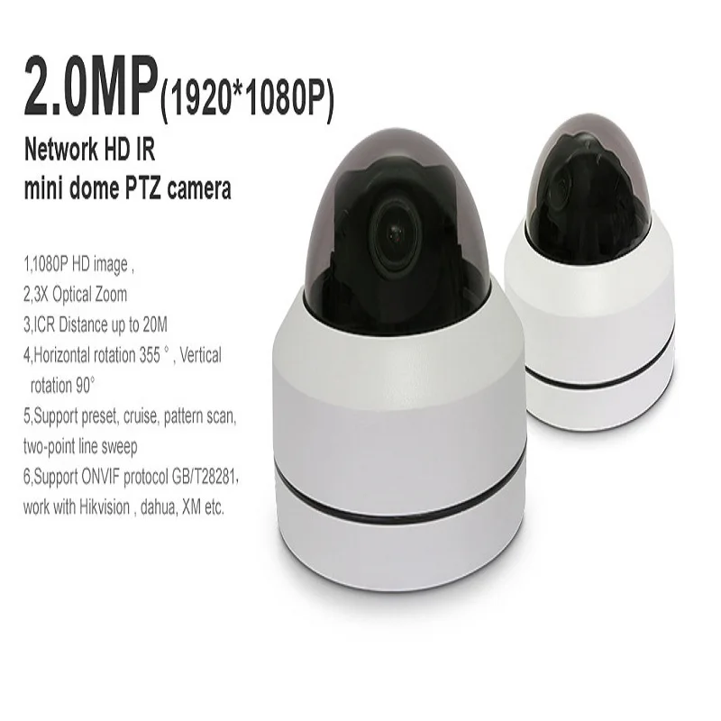 IMPORX 3X Zoom Крытый P2P Мини HD 1080P POE IP CCTV PTZ монитор безопасности камера система купольная POE PTZ IP камера с автофокусом