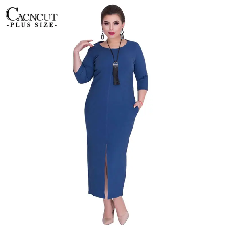 Длинное платье большого размера CACNCUT 5XL 6XL сексуальные элегантные платья макси с