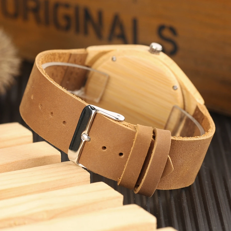 Creative Dragon Carving Wood Watch Men Simple Wooden Watches Analog Quartz Clock Male Genuine Leather WristWatch erkek kol saati (10)