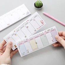 40sheets/pad Work plan week and month plan Japanese Sticky Note Memo Pad Office Planner Sticker Paper Stationery