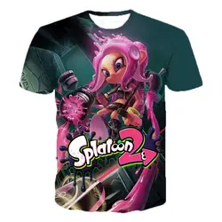 Модная Повседневная футболка видеоигры Splatoon 2 3D принт Лето Мужчины Женщины T рубашка хипстер девушка Harajuku уличная футболка Топы