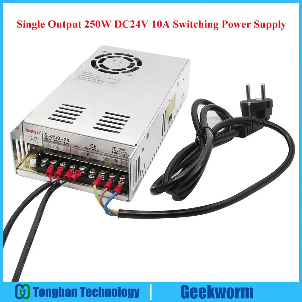 

Single Output 250W DC24V 10A Switching Power Supply for Raspberry Pi X450 DAC+AMP Expansion Board