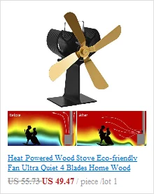 4-лезвие тепла питание вентилятор печки для дерева/Log горелки/камин-эко