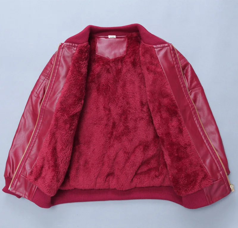 Giacca in pelle per bambini moda primavera e autunno Ragazzi Ragazze in pelle babero in pelle giacca corta in pelle
