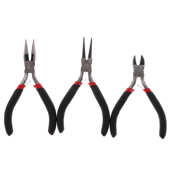 

3pcs/Set Jewelry Pliers Round Nose Long Nose Cutting Pliers for Jewelry Making Beading