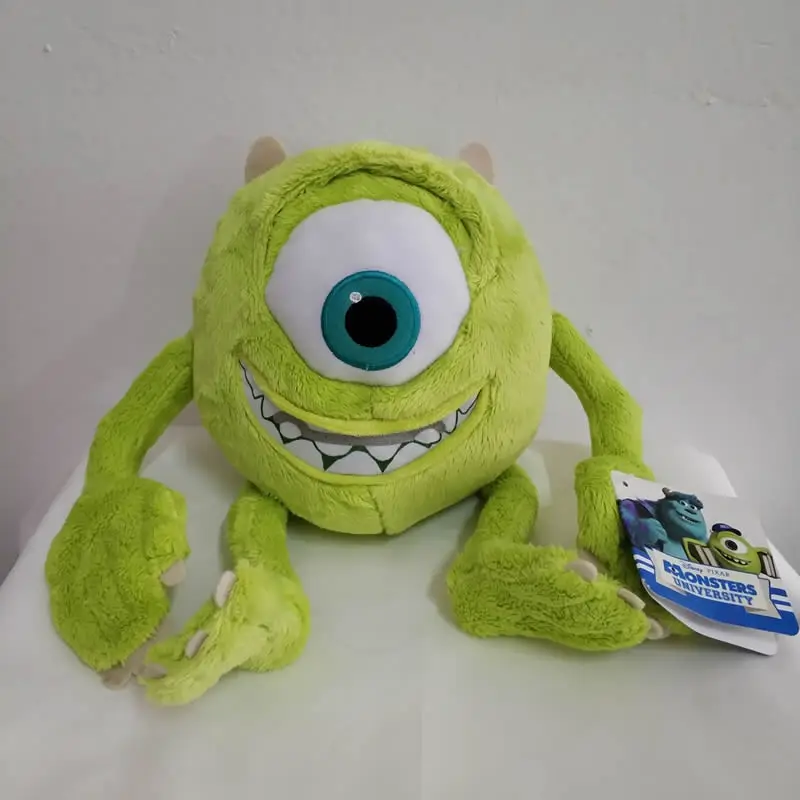 Бесплатная доставка 28 см 11 ''Monsters Inc Майк Вазовски плюшевые игрушки Университет Монстров мягкие мягкая кукла мальчик для детей подарок