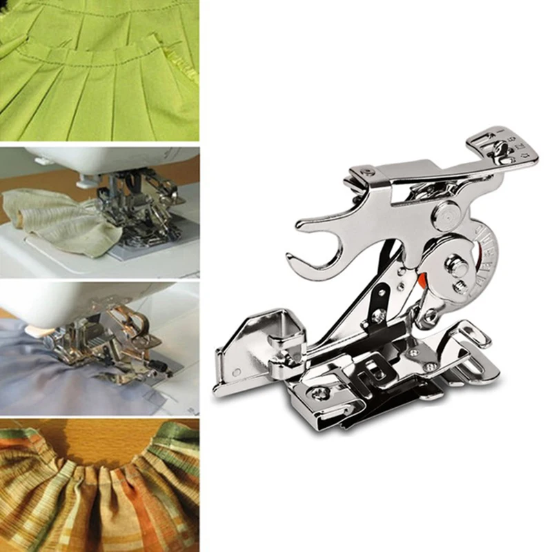 Набор подходит для Babylock Husqvarna Viking (серия Husky) Ruffler Presser Foot Euro Pro Kenmore White Juki Metal +
