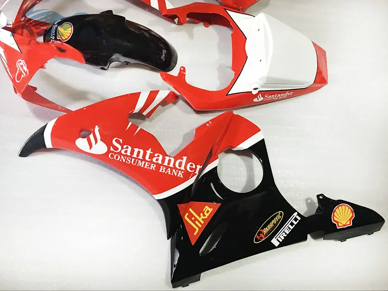 Пользовательские вы мотоцикл обтекатели комплект для YAMAHA R6 YZFR6 2003-2005 YZF R6 03-05 Спорт ABS пластик обтекатель, цвет красный, белый черный DF01