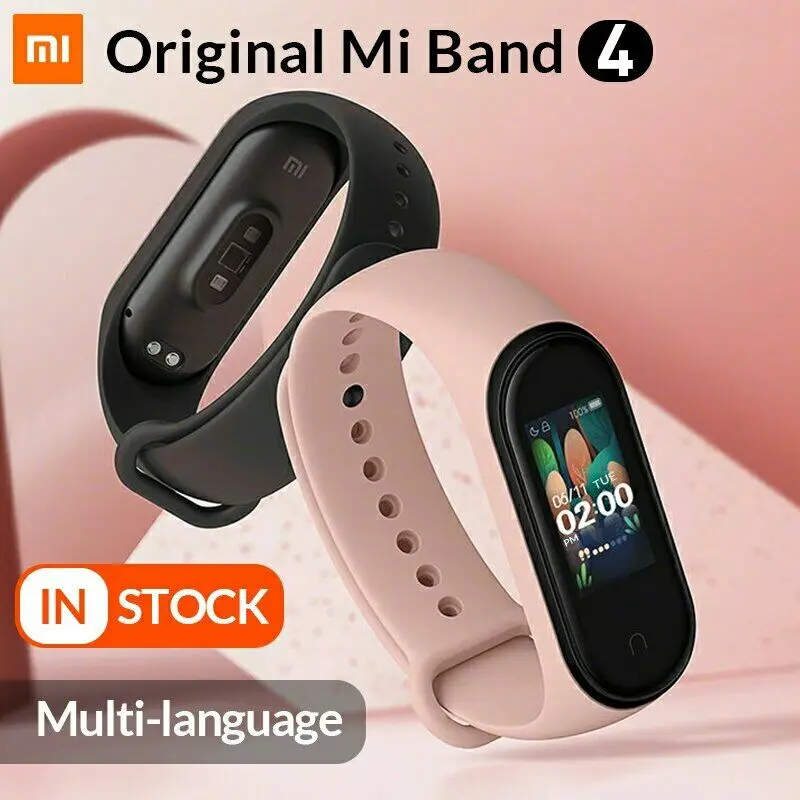 Цена Оригинальный Xiaomi Mi Band 4, музыкальный Смарт Miband 4, браслет, пульсометр, фитнес, 135 мА ч, цветной экран, Bluetooth 5,0, 2019, новинка, хит продаж