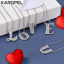Fashion Cute Sweet AAA Cubic Zirconia Alphabet 26 Letters Pendant Necklace For Lady Women Fashion Cute Sweet AAA Cubic Zirconia Alphabet 26 Letters Pendant Necklace For Lady Women