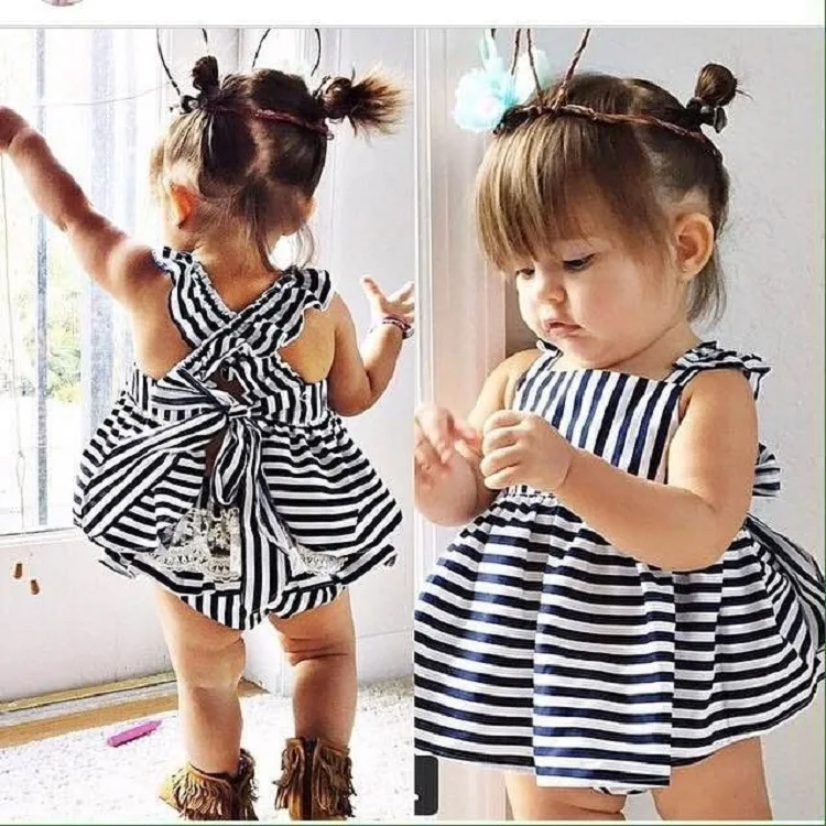 Платья для маленьких девочек Полосатое платье для малышей платья принцессы для малышей из 2 предметов+ шорты из полипропилена хлопковая одежда для малышей, Robe fille enfant
