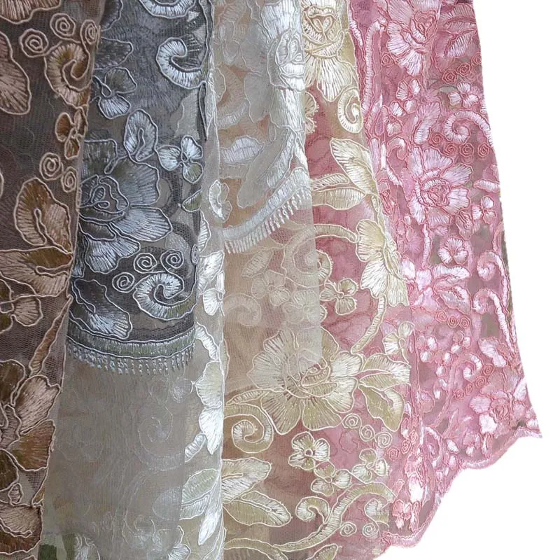 

1Yard 91*130cm,African Mesh Lace Fabric for Dress,Floral Ribbon Embroidery Cloth,Patchwork Tissue Sewing Material Diy Fabrics