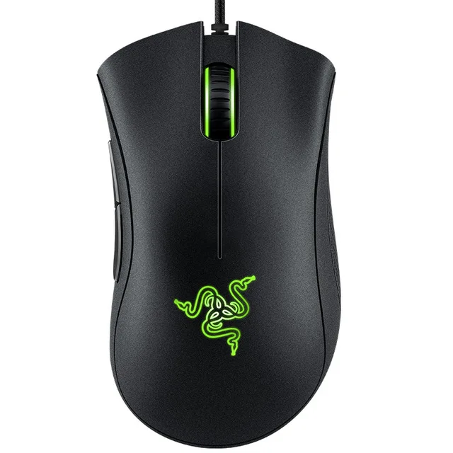 Razer DeathAdder незаменимая эргономичная игровая мышь профессионального класса с оптическим сенсором 6400 dpi для геймера для компьютера, ноутбука, ПК, геймера - Цвет: Black