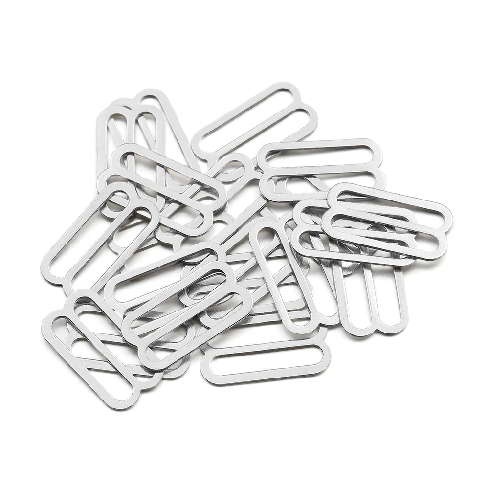 20Pcs 2 Colors Bow Tie Clips Bowtie Hardware Fastener Black Silver