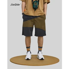 Sodaводяные мужские летние повседневные мужские свободные шорты с контрастной строчкой шорты с буквенным принтом длиной до колена спортивные штаны 9362 S