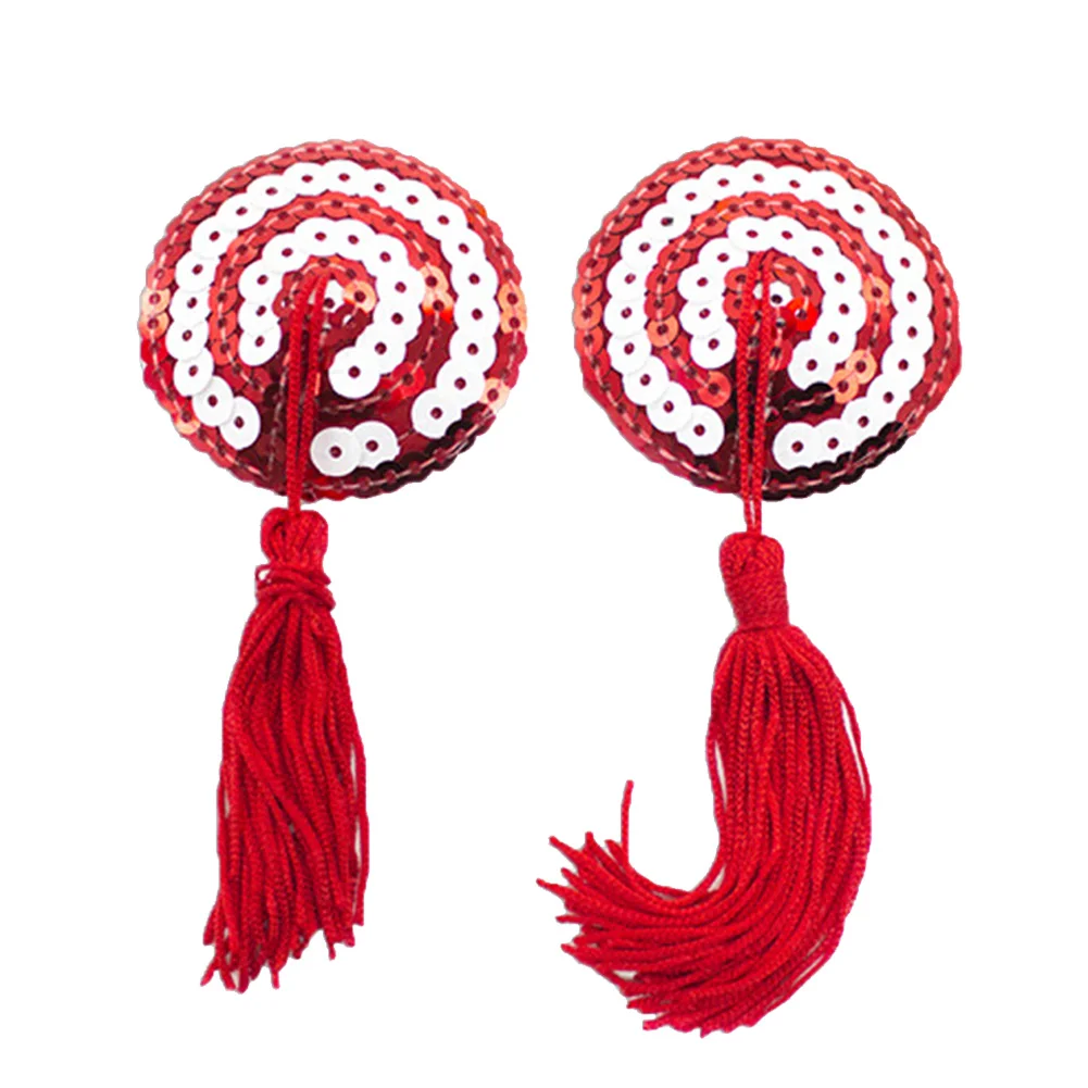 1 пара многоразовая Сексуальная наклейка на груди шелковая кисточка ...