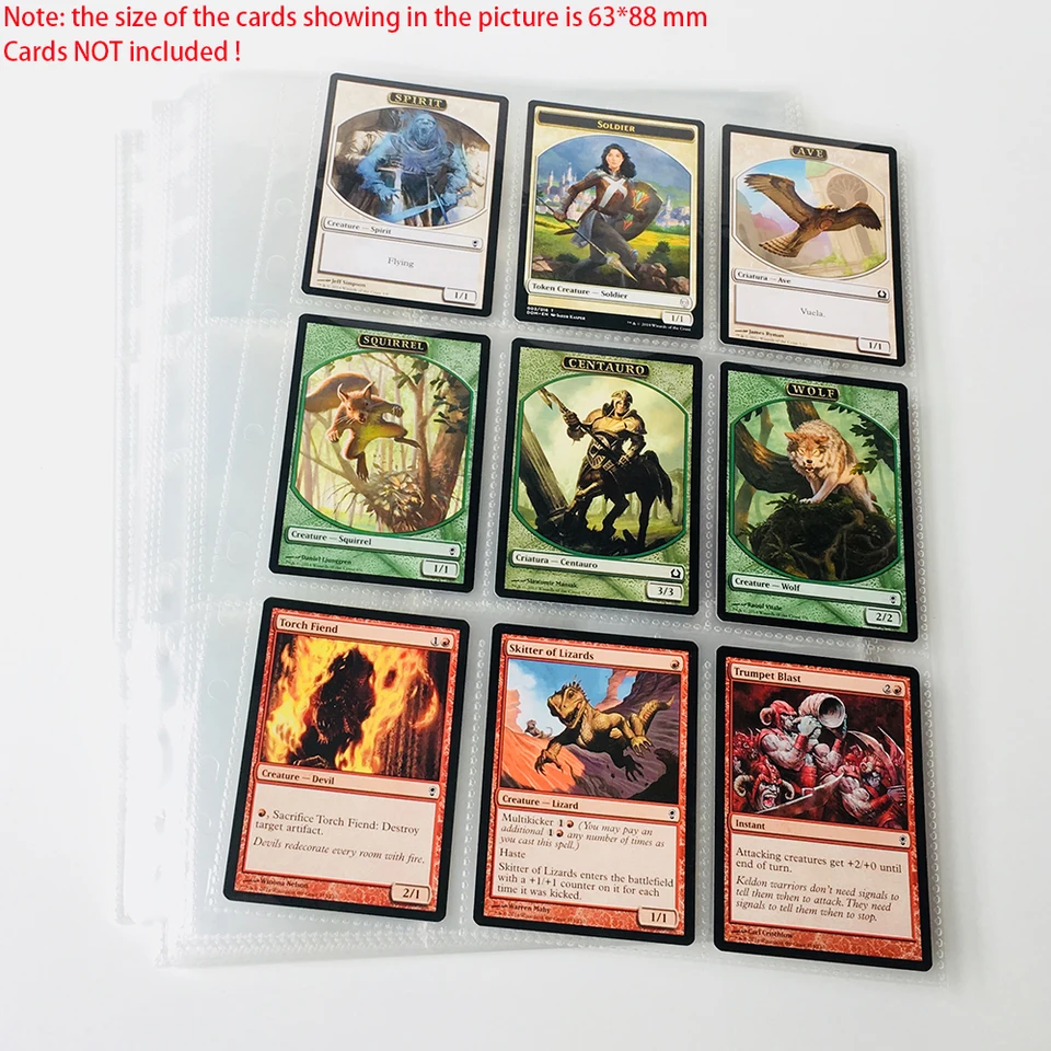 10 Pages Choice 9 Pocket Clear Series Card Album Page