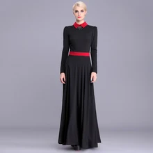 2017 spring new women’s clothing dresses fashion Peter pan Collar slim full dress Long sleeve Bottom expansion long dress Female