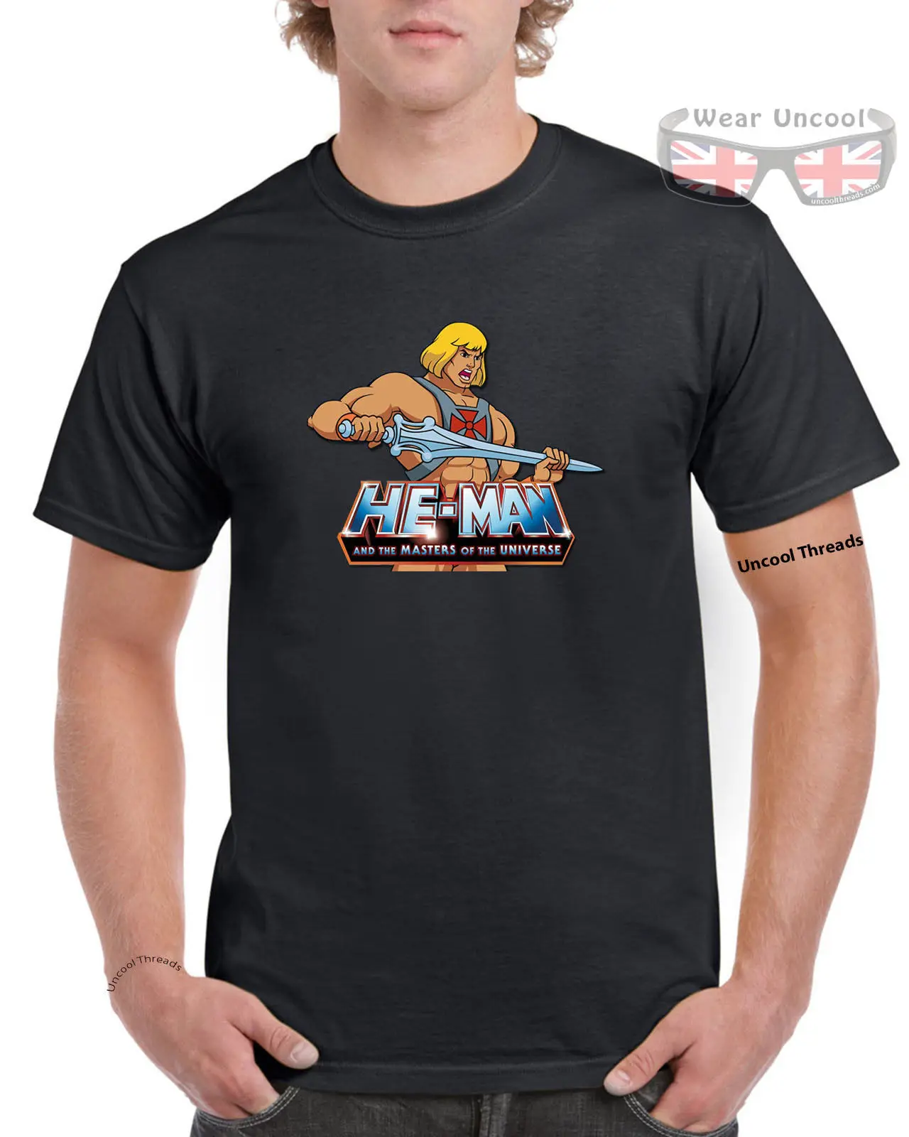 Men's Printed HE MAN MASTERS OF THE UNIVERSE T Shirt Skeletor Adam She
