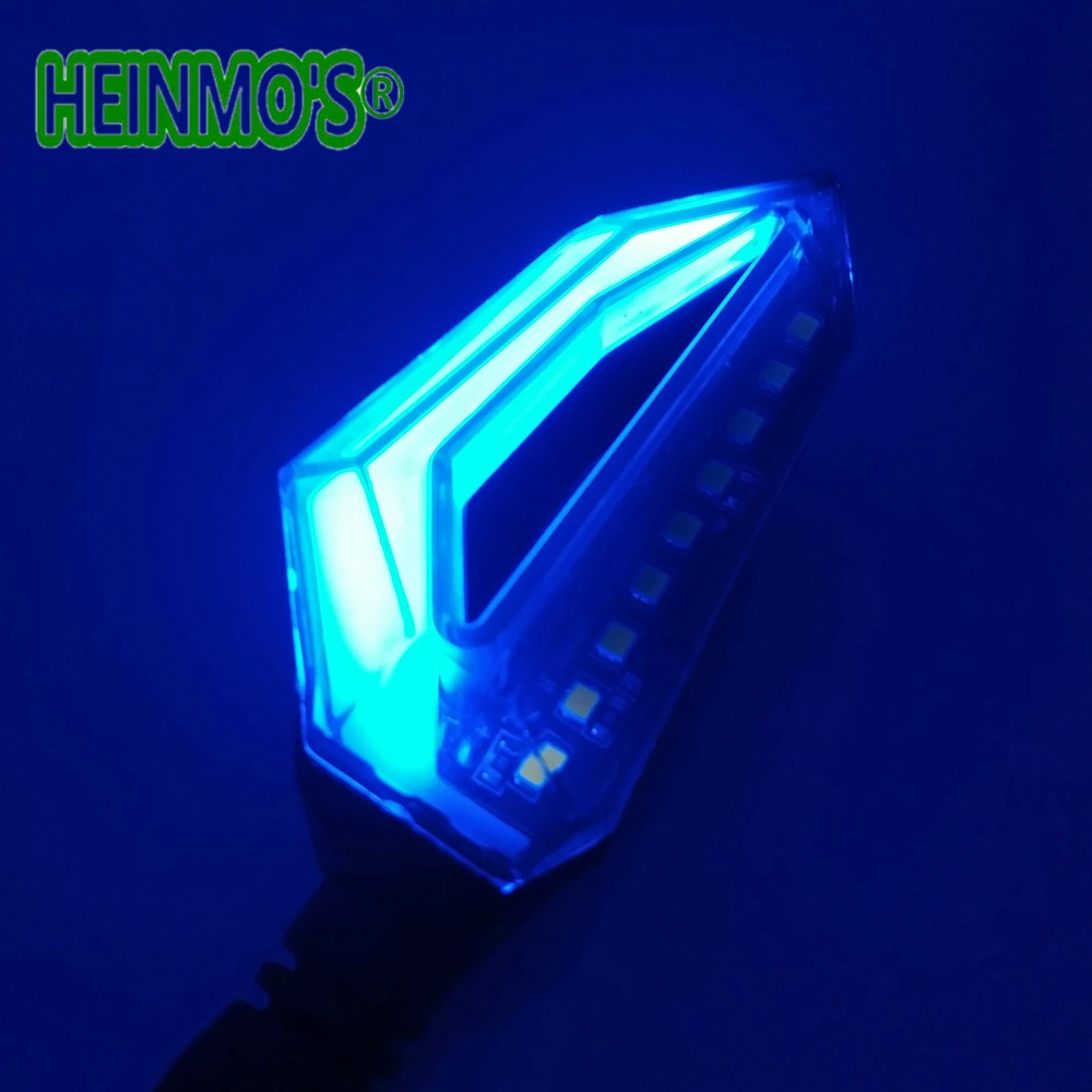 (BK) 12V LED Running Turn Signals DRL Light Indicator Motorcycle Motorbike Turning Flashing Signal lamp Flasher LED Blinker Universal (10)