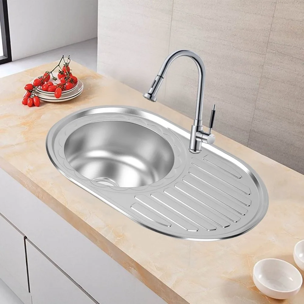 

New Arrival 77x50cm Stainless Steel Sink High Quality Superior Performance Useful Contemporary Design Kitchen Laundry Sink
