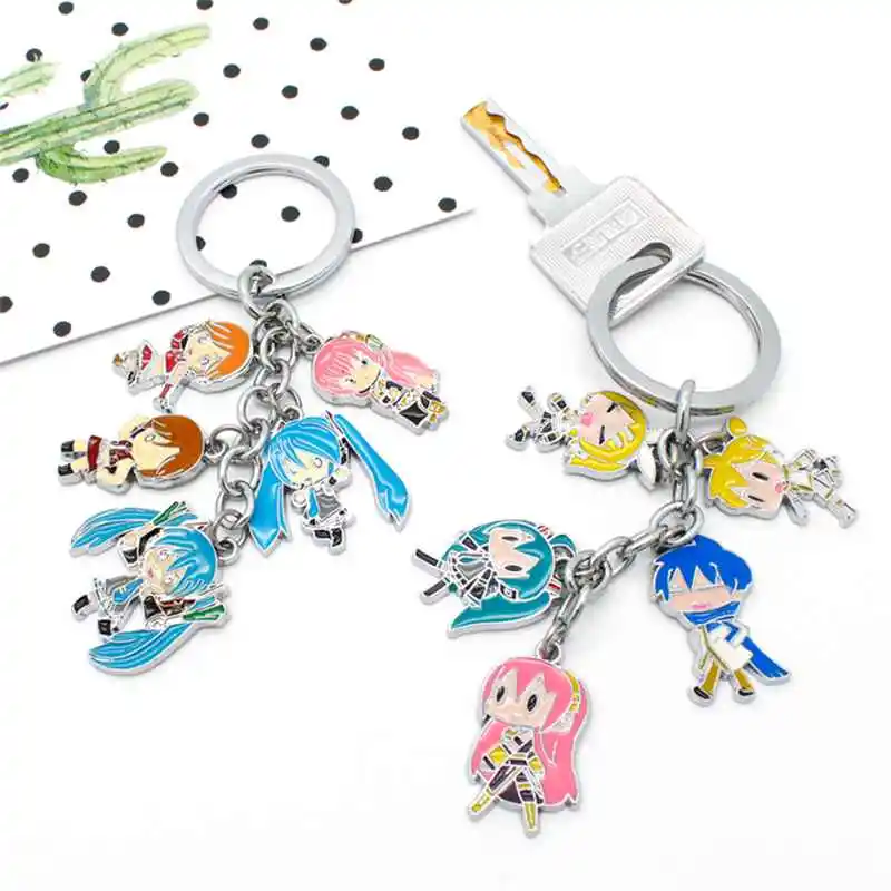 

Halder Hatsune Miku Figures Anime Charms Key Chains Trinkets Accessories Gadgets Keychain Newly Style For Woman Phone Strap